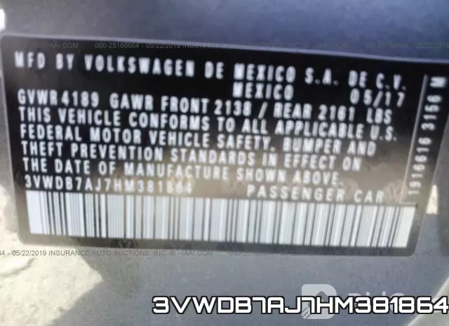3VWDB7AJ7HM381864