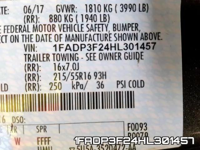 1FADP3F24HL301457