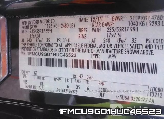 1FMCU9GD1HUC46523