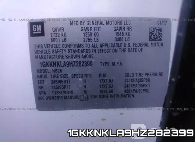 1GKKNKLA9HZ282399