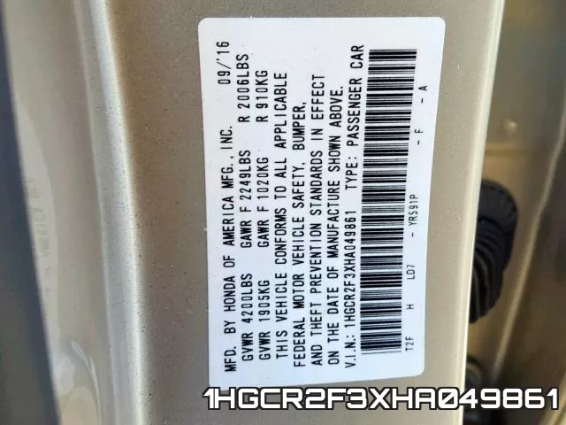 1HGCR2F3XHA049861
