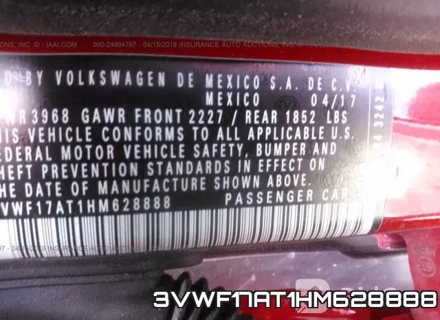 3VWF17AT1HM628888