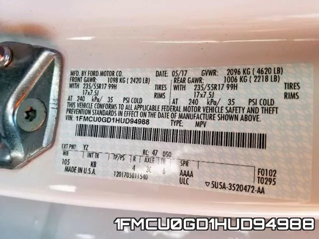 1FMCU0GD1HUD94988