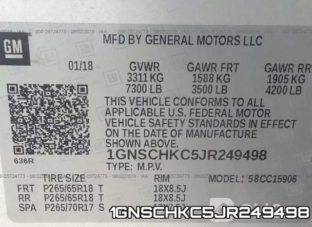 1GNSCHKC5JR249498