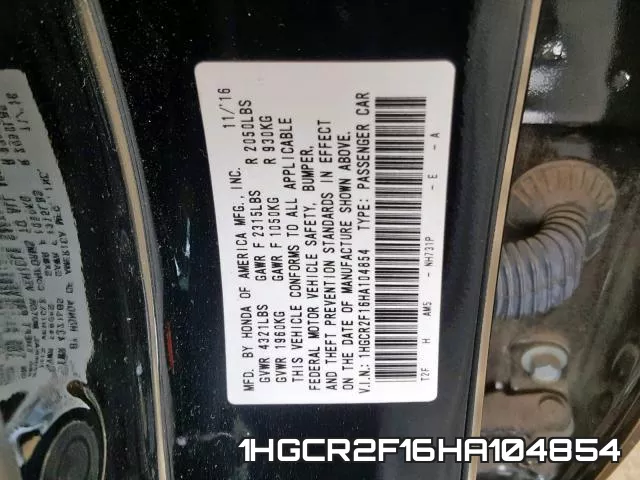 1HGCR2F16HA104854
