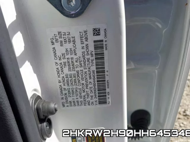 2HKRW2H90HH645346