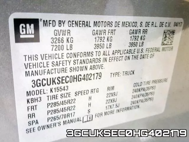 3GCUKSEC0HG402179