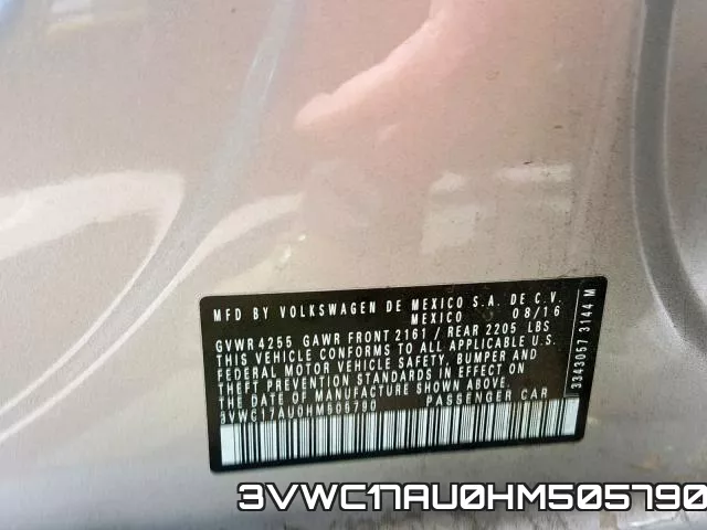 3VWC17AU0HM505790