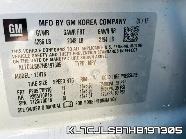 KL7CJLSB7HB197305