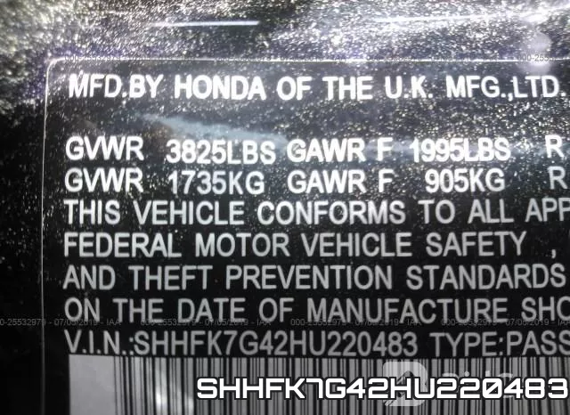 SHHFK7G42HU220483