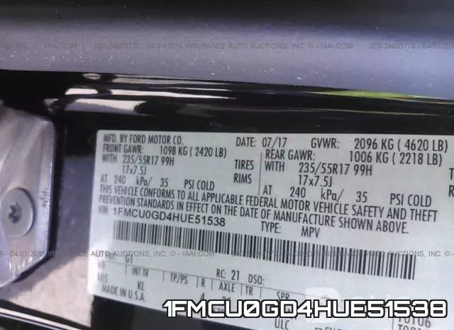 1FMCU0GD4HUE51538