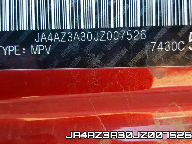 JA4AZ3A30JZ007526