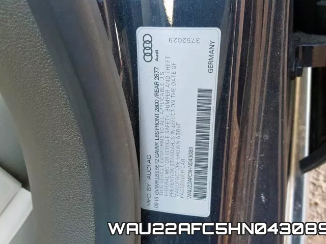 WAU22AFC5HN043089