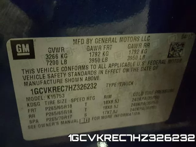 1GCVKREC7HZ326232