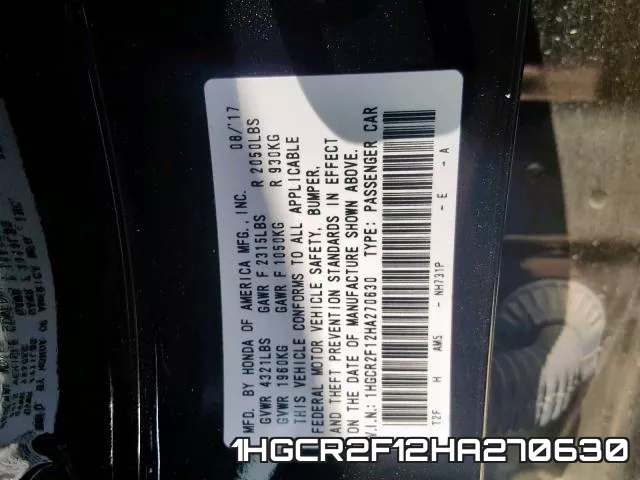 1HGCR2F12HA270630