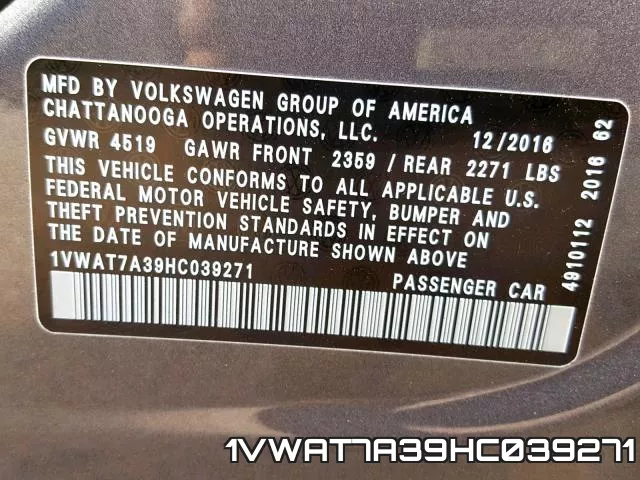 1VWAT7A39HC039271
