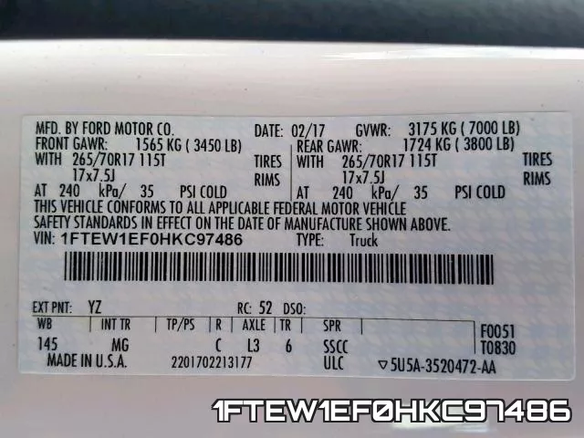 1FTEW1EF0HKC97486