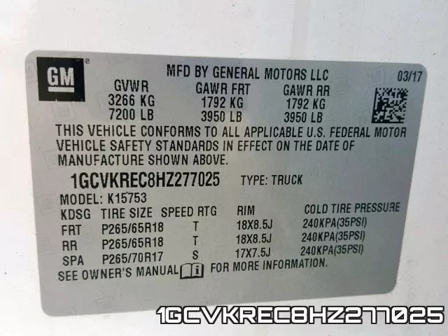 1GCVKREC8HZ277025
