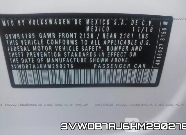 3VWDB7AJ6HM290276