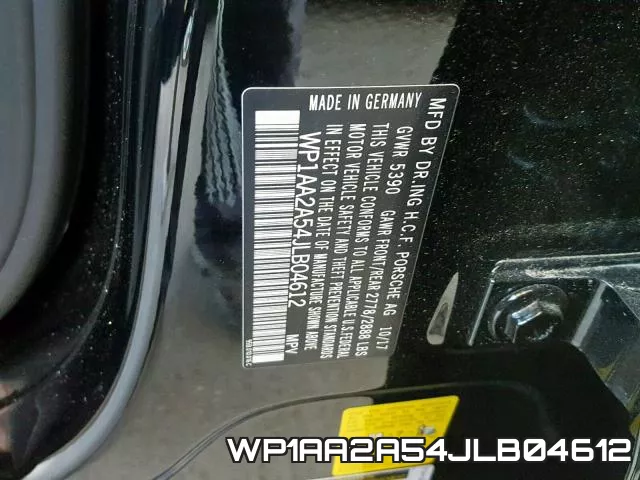 WP1AA2A54JLB04612