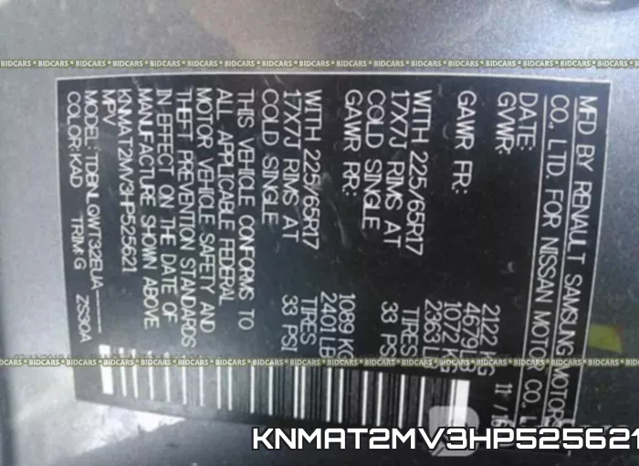 KNMAT2MV3HP525621