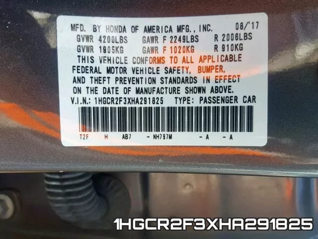1HGCR2F3XHA291825