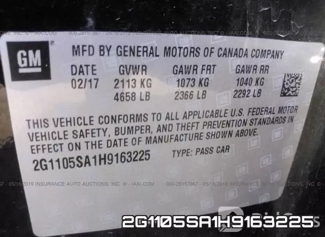 2G1105SA1H9163225