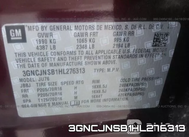 3GNCJNSB1HL276313
