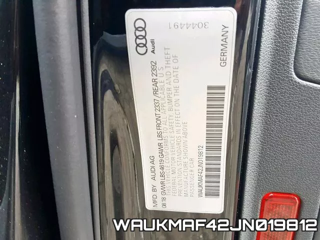 WAUKMAF42JN019812