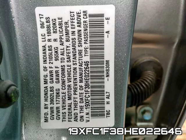 19XFC1F38HE022646
