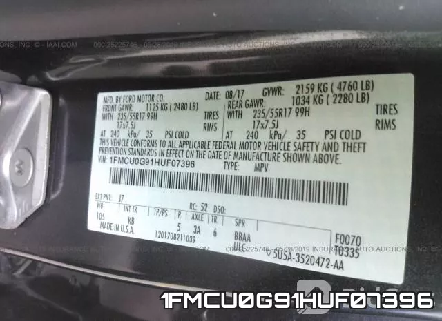 1FMCU0G91HUF07396