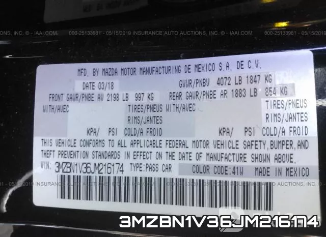3MZBN1V36JM216174