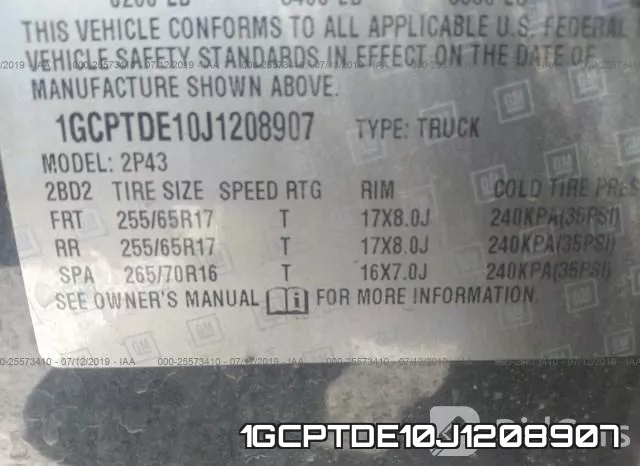 1GCPTDE10J1208907