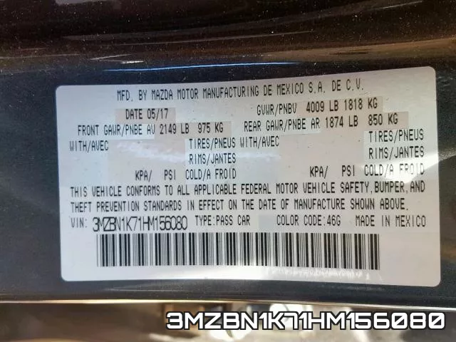 3MZBN1K71HM156080