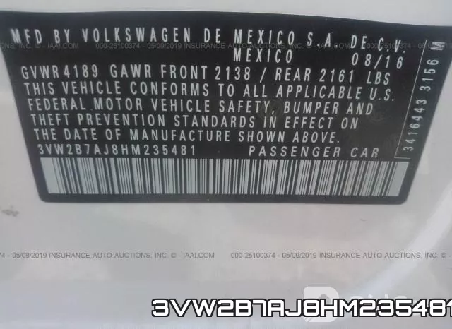 3VW2B7AJ8HM235481