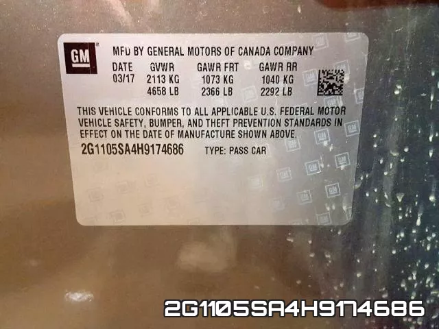 2G1105SA4H9174686