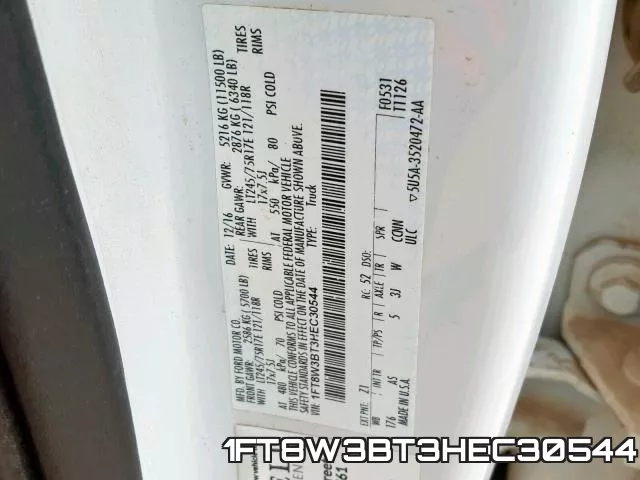1FT8W3BT3HEC30544