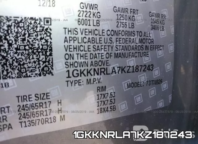 1GKKNRLA7KZ187243