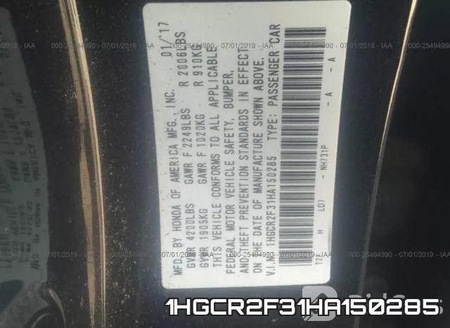 1HGCR2F31HA150285