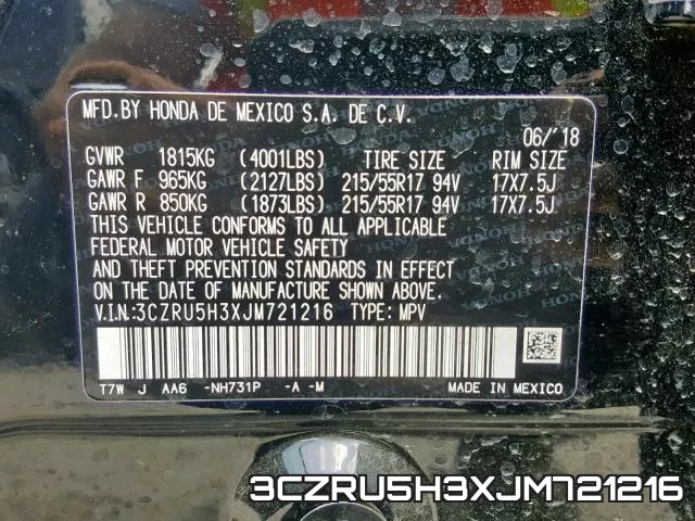 3CZRU5H3XJM721216