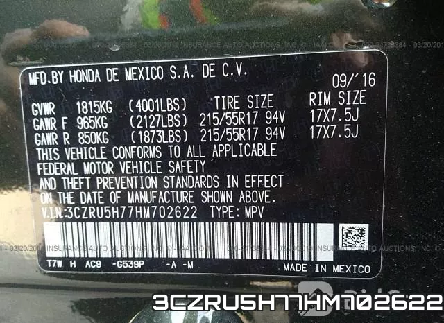 3CZRU5H77HM702622