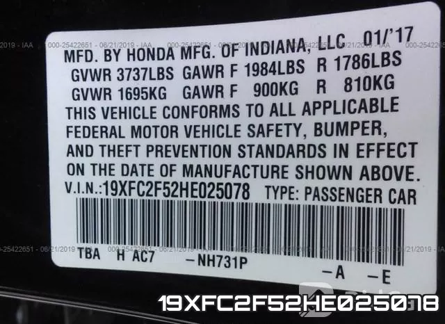 19XFC2F52HE025078