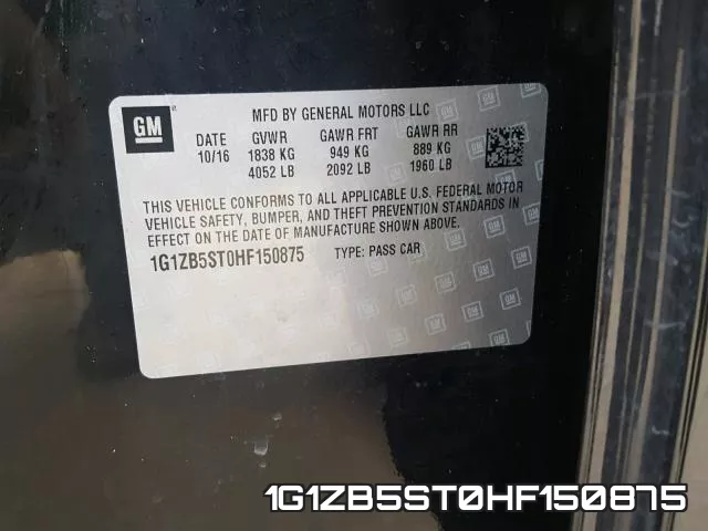 1G1ZB5ST0HF150875