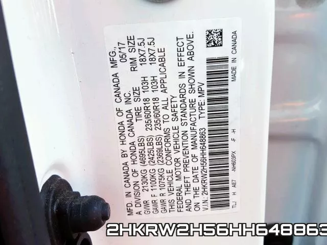 2HKRW2H56HH648863