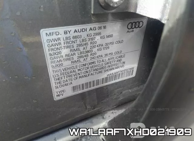 WA1LAAF7XHD021909