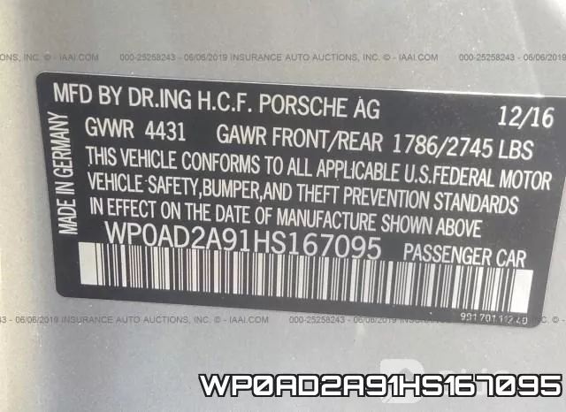 WP0AD2A91HS167095