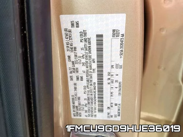 1FMCU9GD9HUE36019