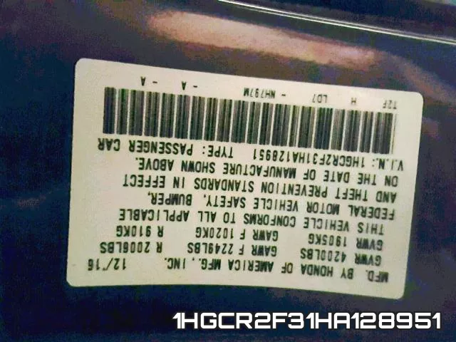 1HGCR2F31HA128951