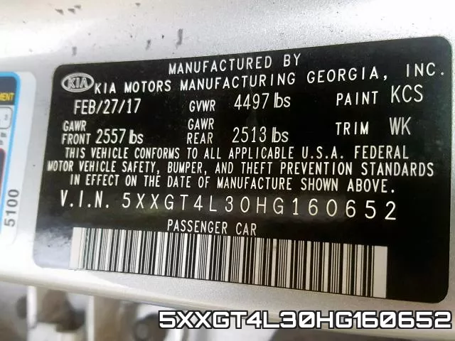 5XXGT4L30HG160652