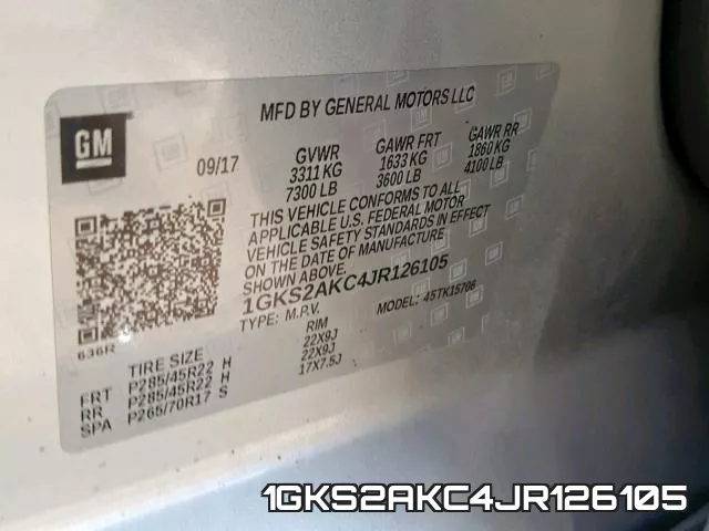 1GKS2AKC4JR126105